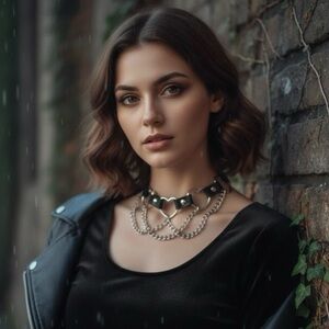 The "Midnight Heartbeat" Layered Choker